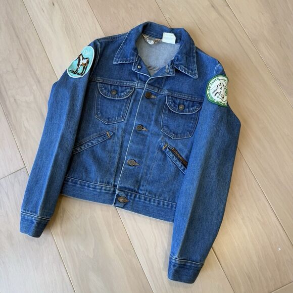 Vintage Sedgefield Denim Jacket 16 Blue 80s FFA Made in USA Horse Racing Western - Picture 9 of 9